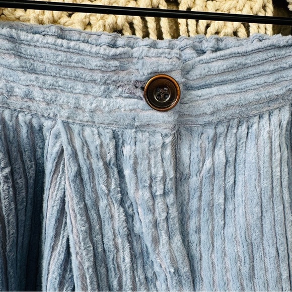 MORLEY girl's blue corded trouser corduroy ribbed wide leg pants D - Picture 5 of 9